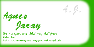 agnes jaray business card